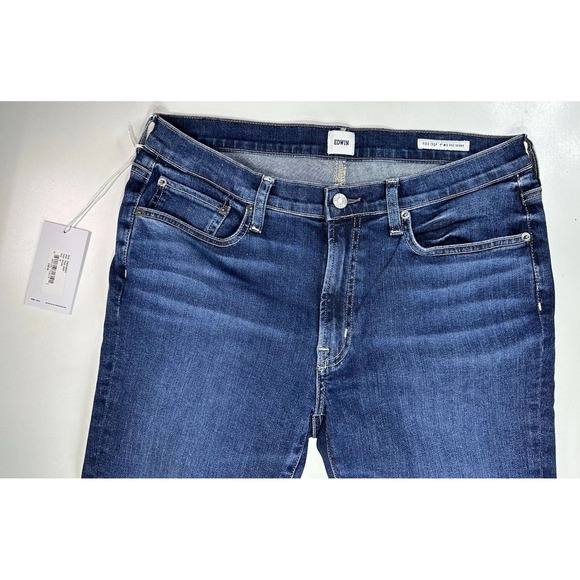 Edwin Pixie Crop 9" Mid Rise Skinny Jeans Ritual Color‎ Size 32 - Picture 6 of 15